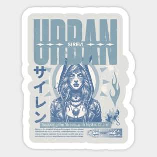 Urban Siren: Seducing the Streets with Mythic Charm Sticker